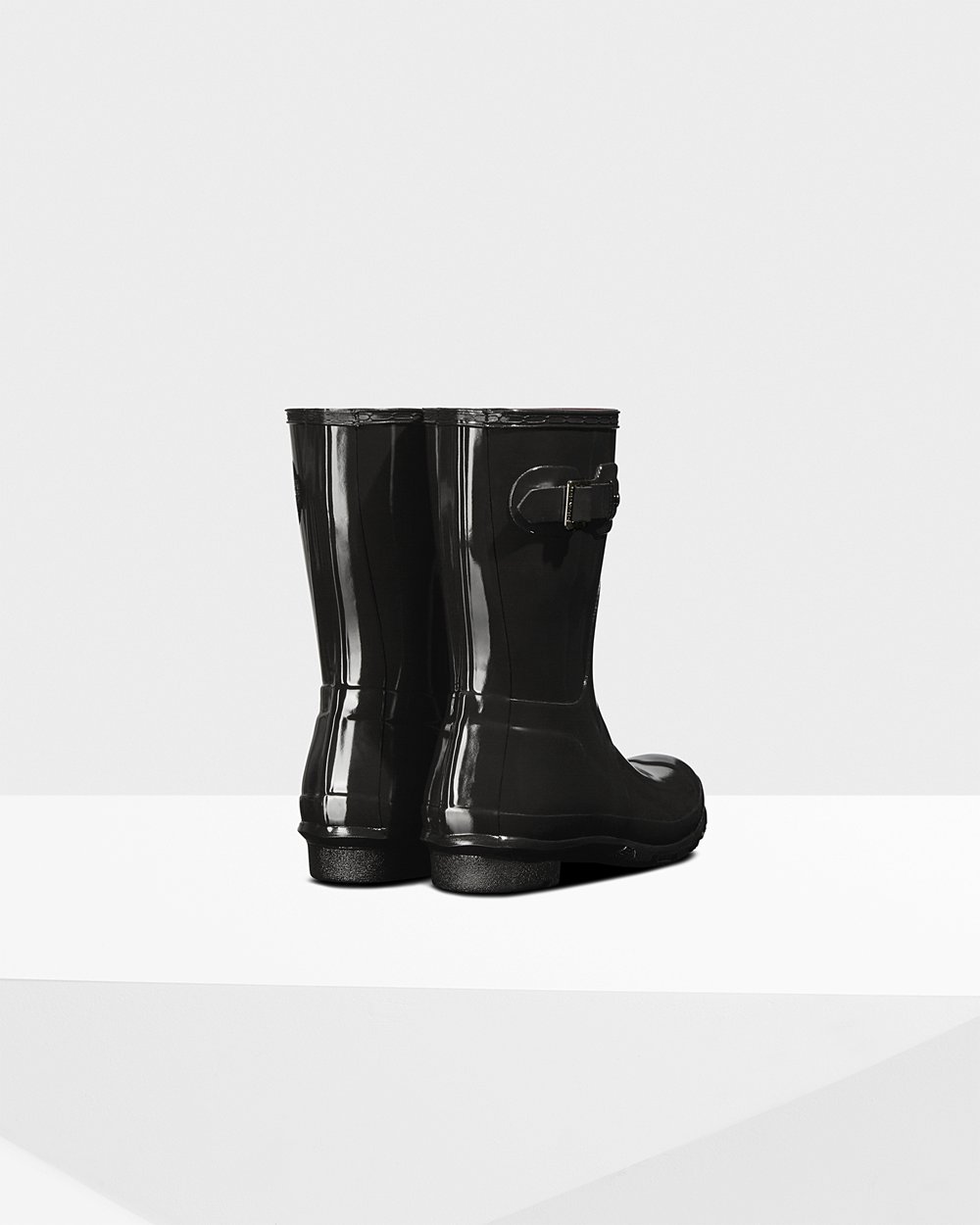 Galochas Curtas Hunter Feminina Pretas - Original Gloss - 93TKOENSQ